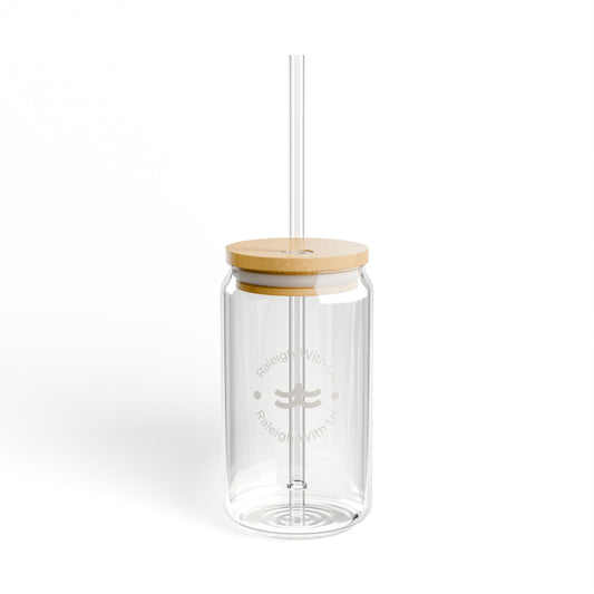 White Sipper Glass, 16oz
